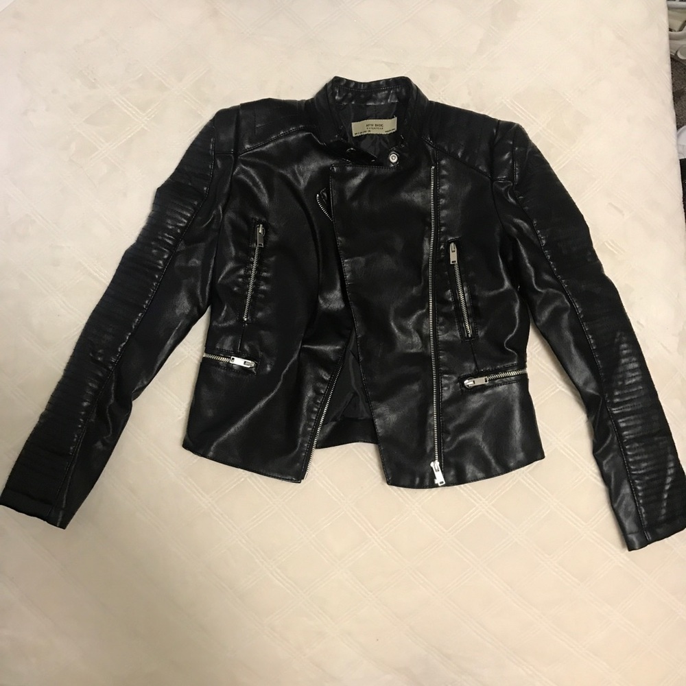 Faux Leather Biker Jacket